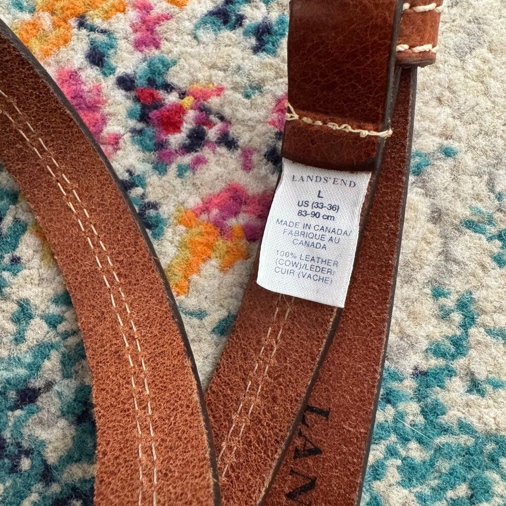 Lands' End Women's 100% Leather Belt Size‎ Large US (33-36) - Picture 3 of 5